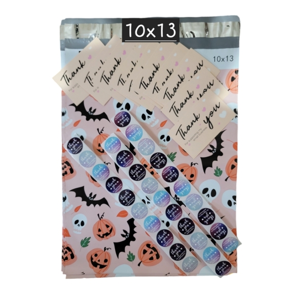 10 Polymailers 10x13, 10 Thank you Cards, 30 Thank You Stickers! 50 Pieces - Picture 2 of 3